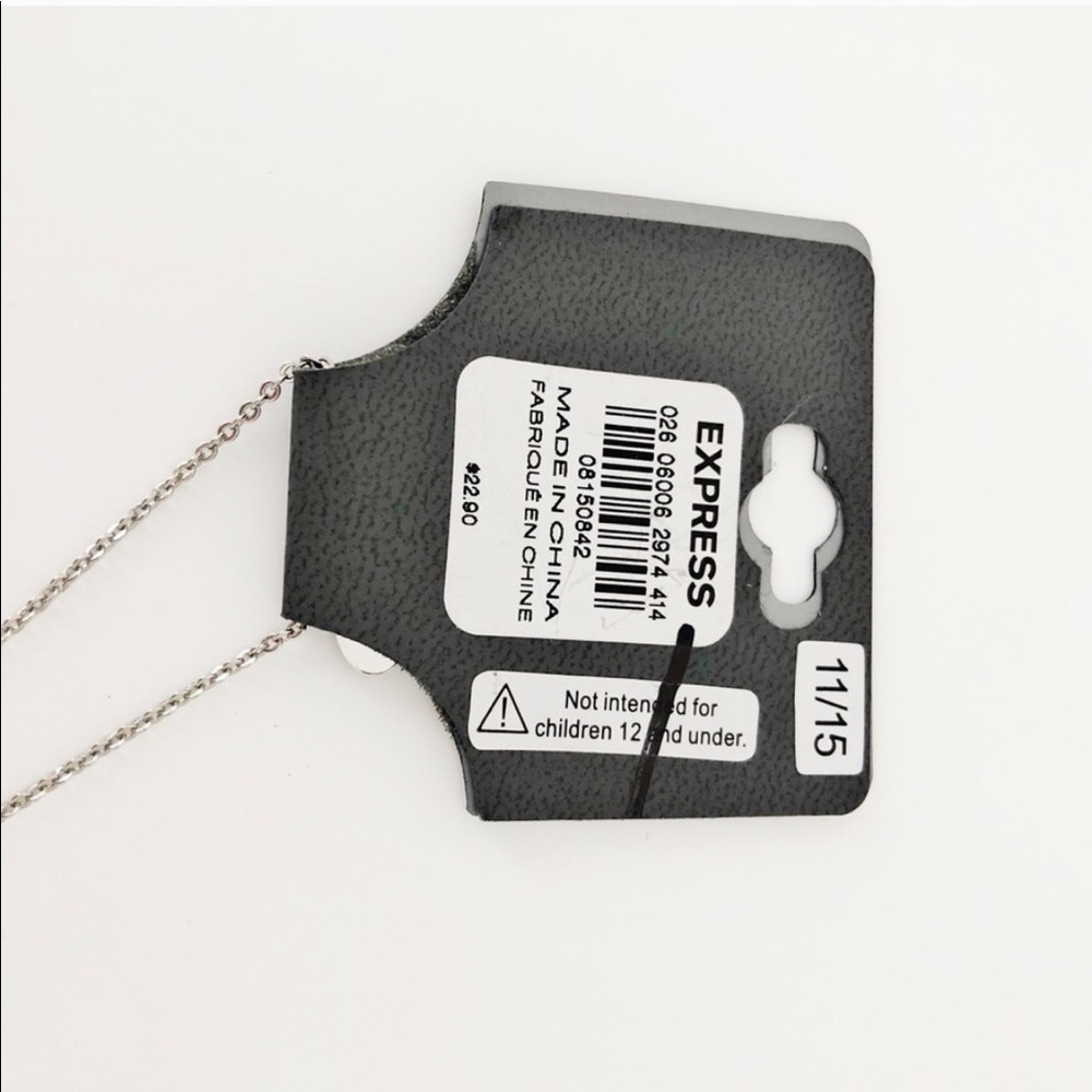 Express silver geometric pendant necklace - Picture 3 of 3
